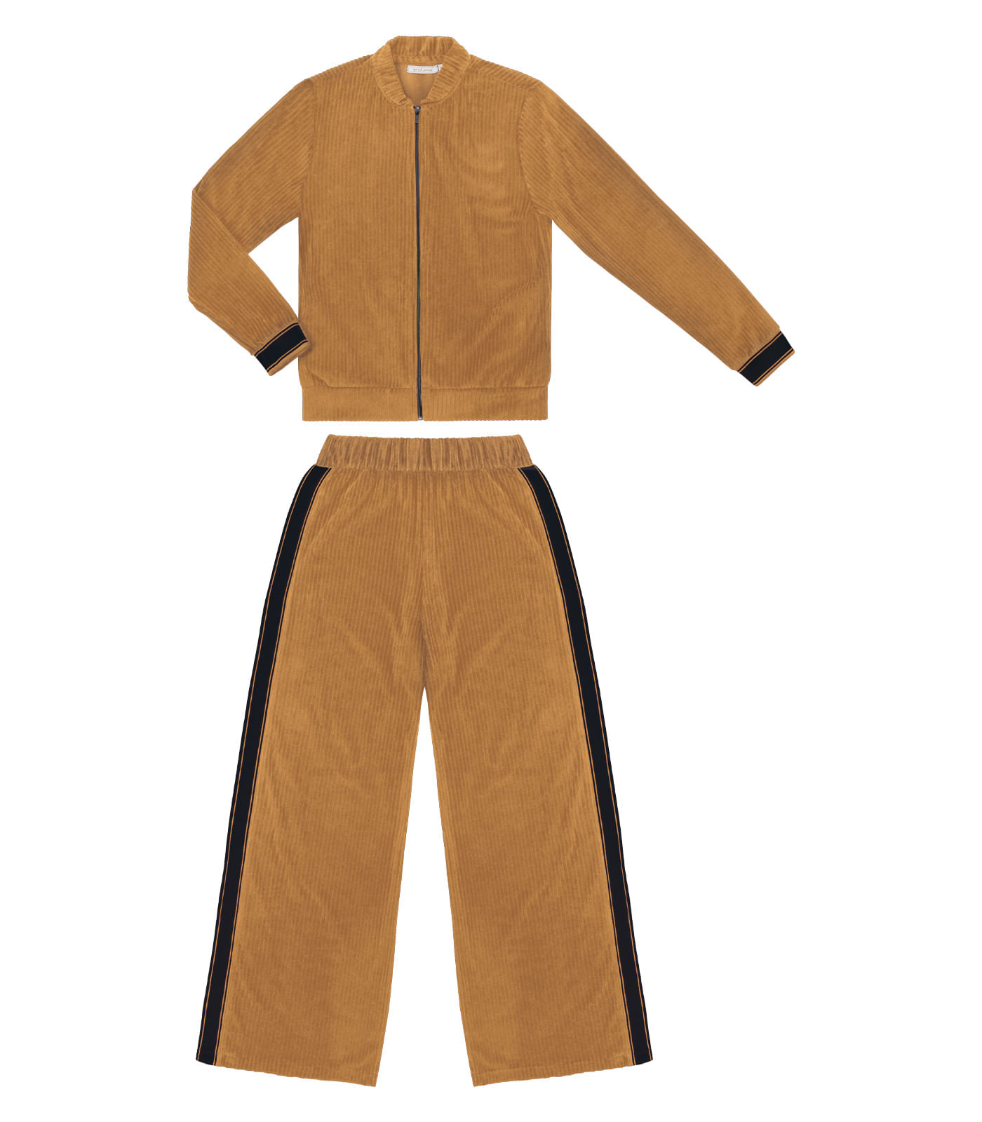 Conjunto Feminino Jaqueta Com Calça Endless Marrom G