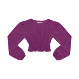 Blusa Manga Longa Feminina Em Air Flow Endless Roxo P