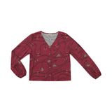 Camisa Manga Longa Feminina Em Viscose Endless Vermelho G