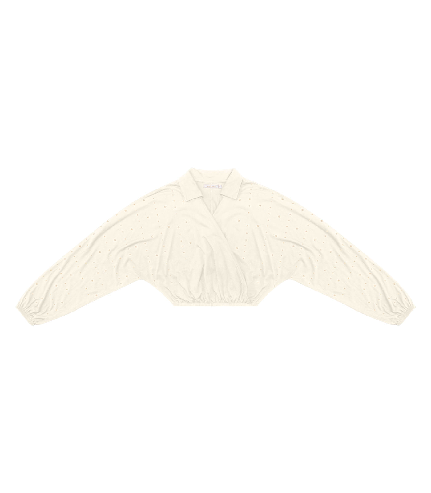 Camisa Feminina Manga Longa Com Strass Endless Bege M