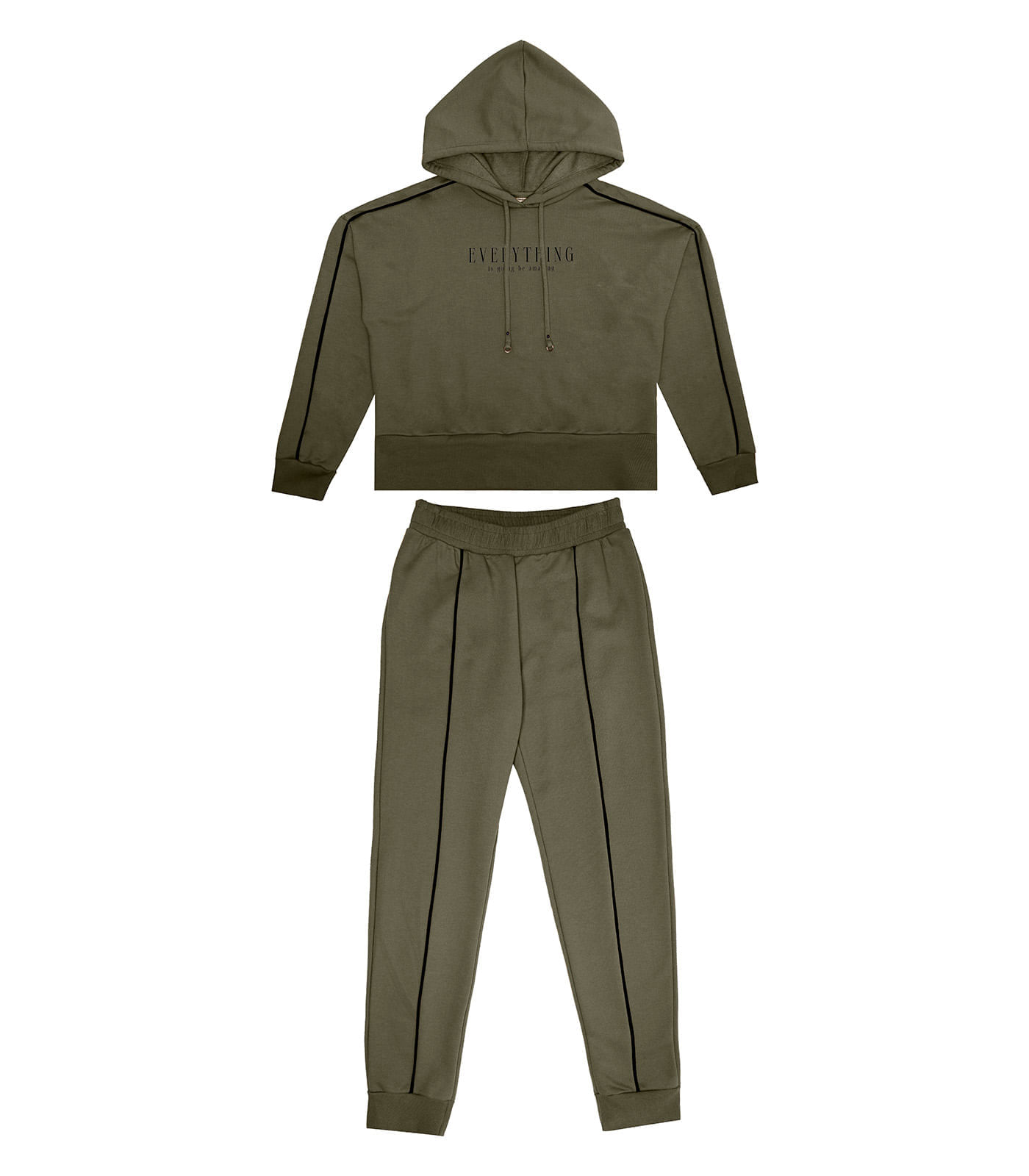 Conjunto Feminino Blusão Com Calça Rovitex Verde G