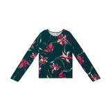 Blusa Feminina Manga Longa Estampada Rovitex Verde Gg