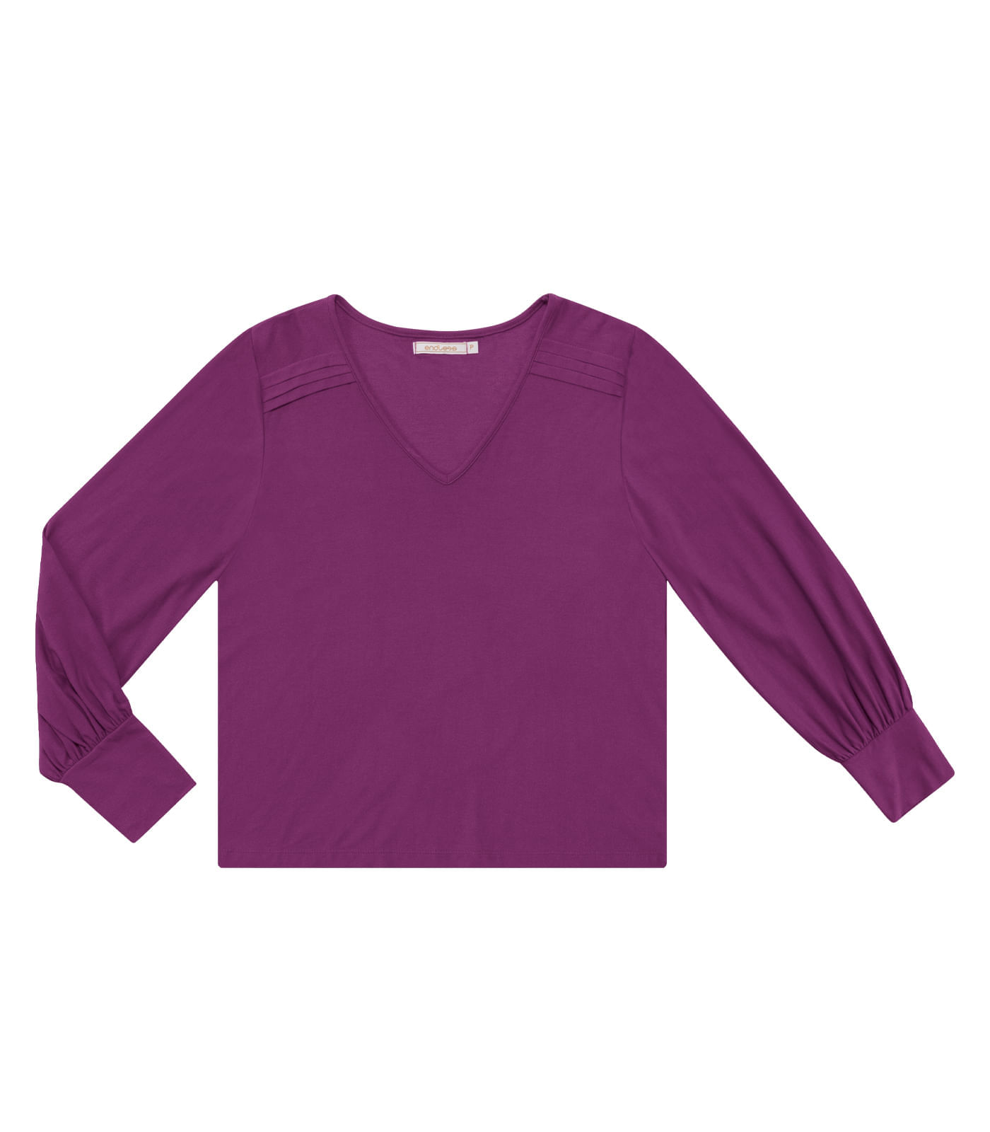 Blusa Manga Longa Feminina Em Viscose Endless Roxo G