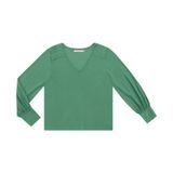 Blusa Manga Longa Feminina Em Viscose Endless Verde G