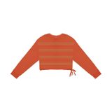 Blusa Feminina Manga Longa Em Visco Tricot Rovitex Laranja Gg