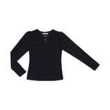 Blusa Manga Longa Feminina Em Viscose Endless Preto P