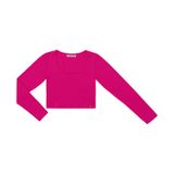 Blusa Manga Longa Feminina Em Cotton Leve Endless Rosa G