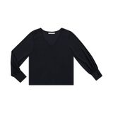 Blusa Manga Longa Feminina Em Viscose Endless Preto G