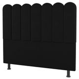 Cabeceira Cama Box Casal King Size Lana 195cm Sintético Preto - Desk Design