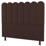 Cabeceira Cama Box Casal King Size Lana 195cm Suede Marrom - Desk Design