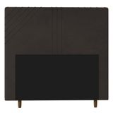 Cabeceira Cama Box Casal King Size Lisboa 195cm Suede Marrom - Desk Design