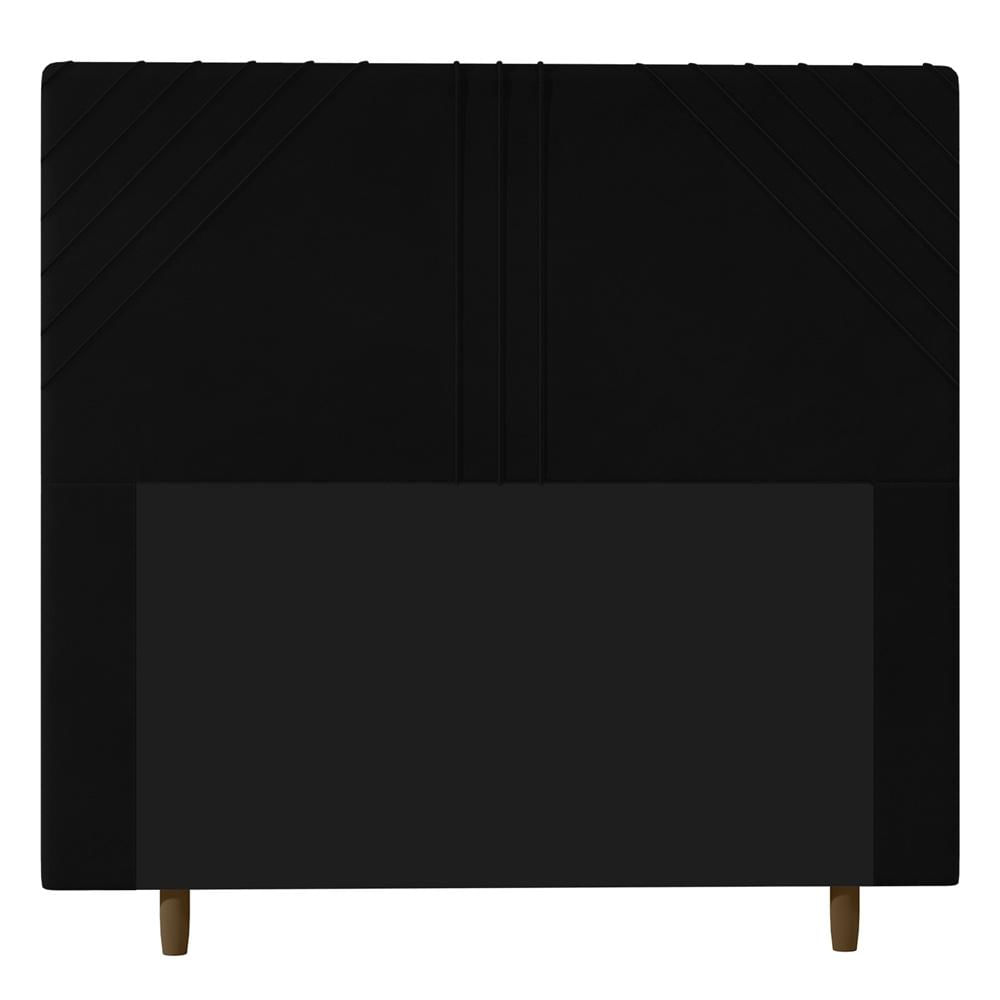 Cabeceira Cama Box Casal King Size Lisboa 195cm Corano Preto - Desk Design