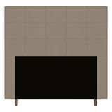 Cabeceira Cama Box Casal King Size Leiria 195cm Suede Bege - Desk Design