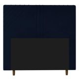 Cabeceira Cama Box Casal King Size Lisboa 195cm Veludo Azul Marinho - Desk Design