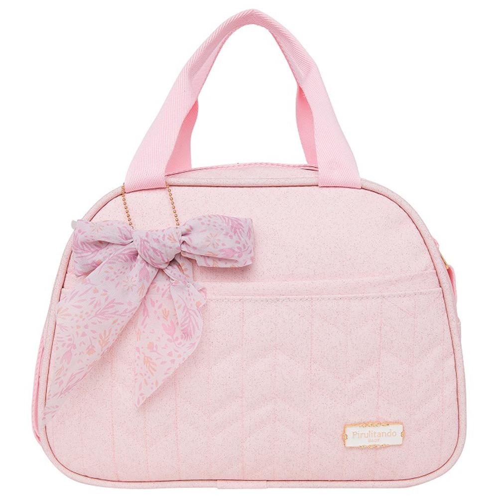 Bolsa De Maternidade Pirulitando Baby Média Glitter Rosa