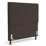 Cabeceira Cama Box Casal King Size Mel 195cm Com Frame Suede Marrom - Desk Design