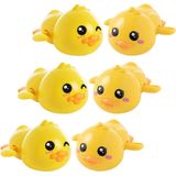 6pcs Float Duck Baby Bath Toy Mini Ducky Animal Wind Up Clockwork Brinquedos Chuveiro Festa De Aniversário Favores Presente