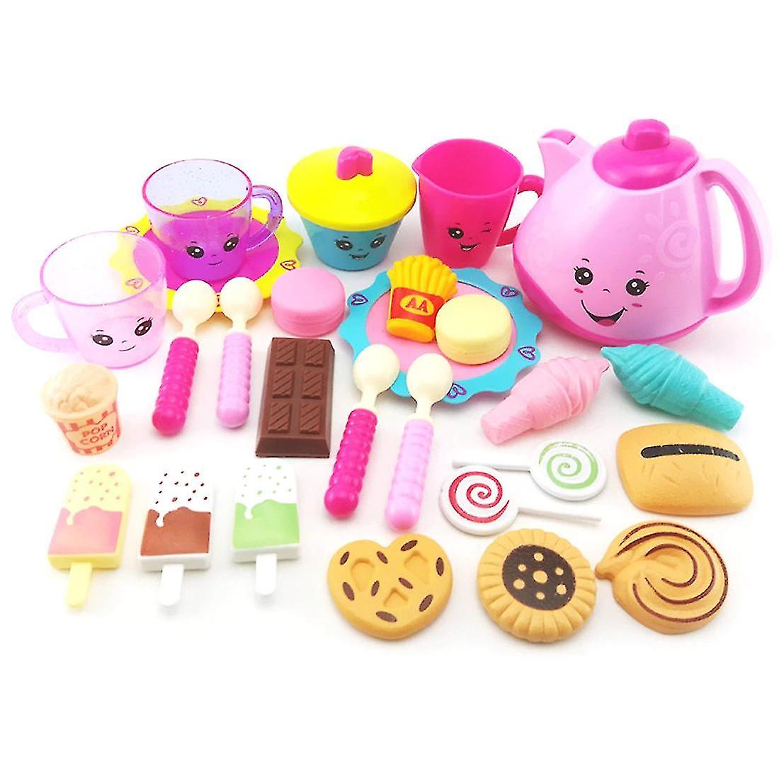 28 Peças/conjunto De Brinquedos Infantis Pretend Pink Aftern