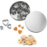 Mini Conjunto De Formas De Cortador De Biscoitos - 24 Peças De Aço Inoxidável Metal Pequenos Moldes - Flor, Coração, Estrela, Formas Geométr