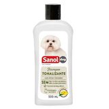 Shampoo Tonalizante Pelos Claros Sanol Dog para Cães e Gatos 500 ml