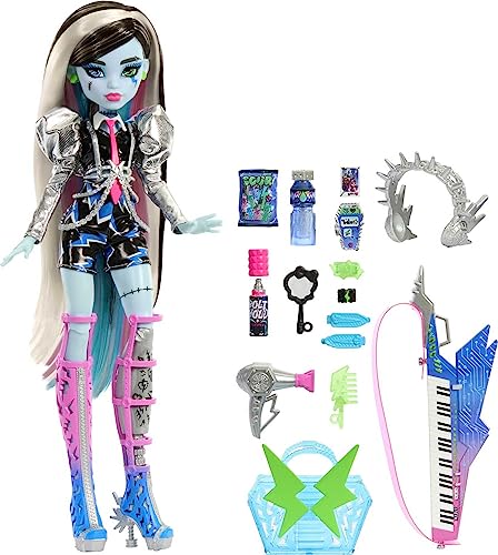 Boneca Monster High Animada Frankie Stein Rockstar