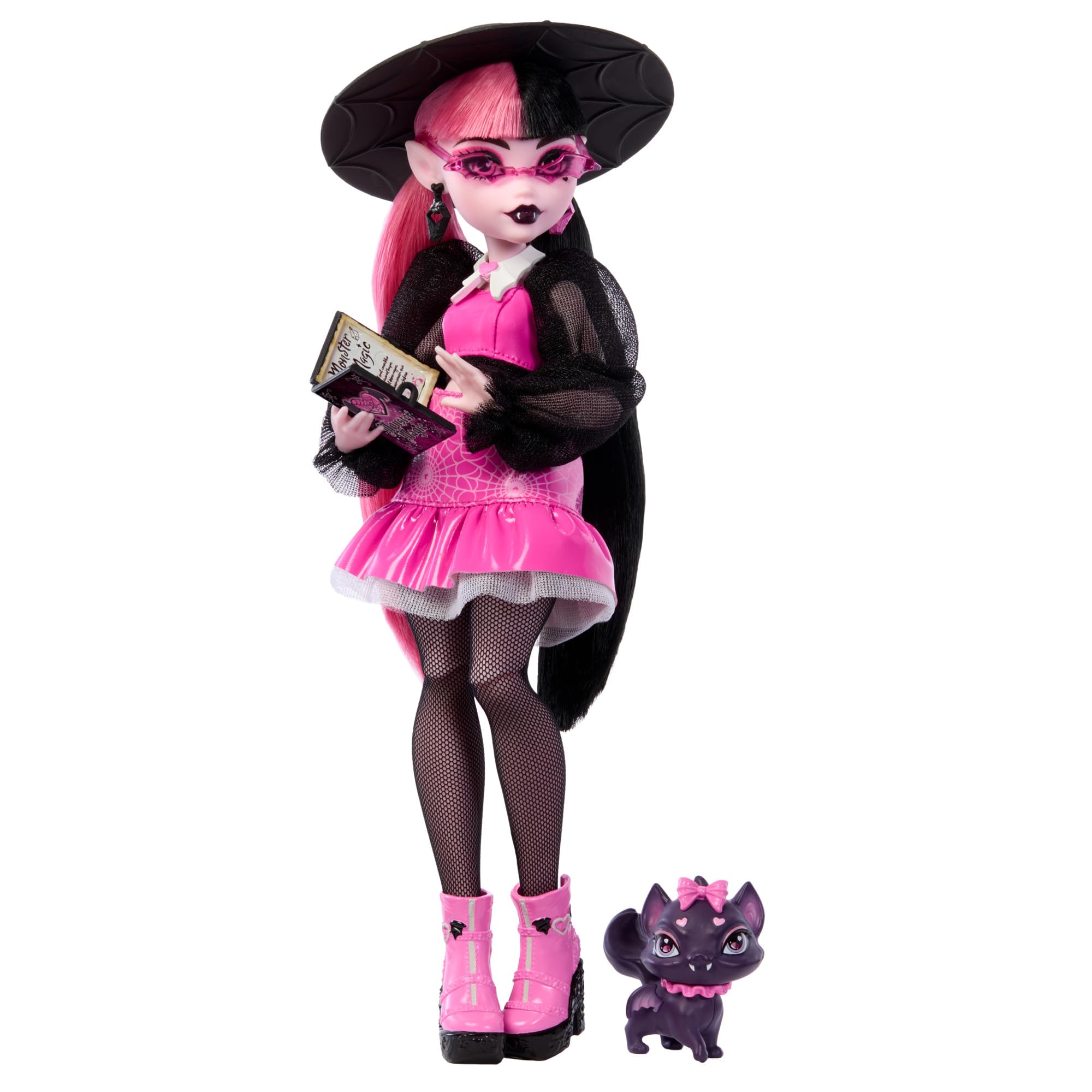 Boneca Monster High Draculaura Com Contagem De Morcegos E Gatos De Estimação Fabulosa