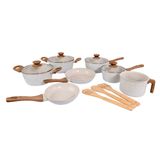 Jogo De Panela Ceramica Antiaderente Indução Mimo Style Cook Marmol 10 Peças Panelas E Utensílios