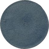 Kit 12 Americano Requinte Liso Para Mesa Redondo 38cm Navy