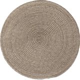 Kit 8 Americano Requinte Liso Para Mesa Redondo 38cm Taupe