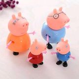 4pcs Peppa Porco Figuras Da Família George Toy Doll (um Tamanho)