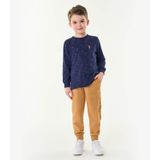 Calça Infantil Masculina Em Moletinho Trick Nick Marrom 4