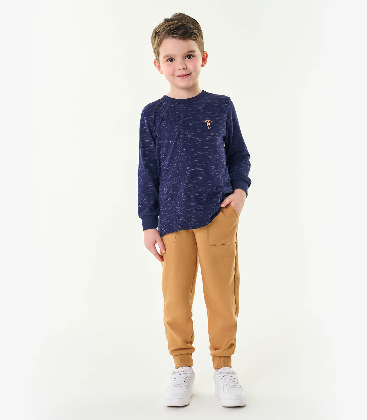 Calça Infantil Masculina Em Moletinho Trick Nick Marrom 4