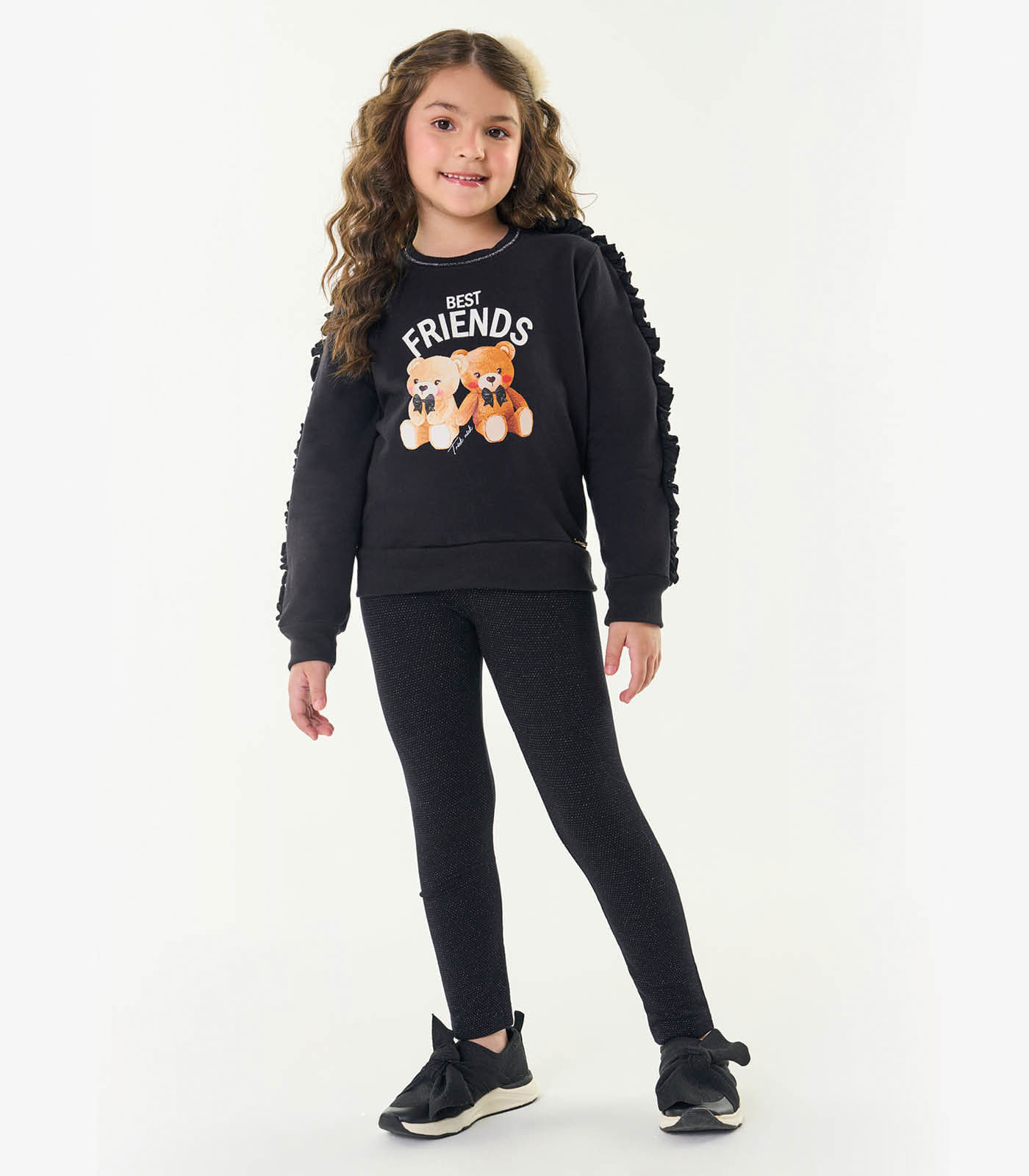 Conjunto Infantil Blusão Com Legging Trick Nick Preto 3