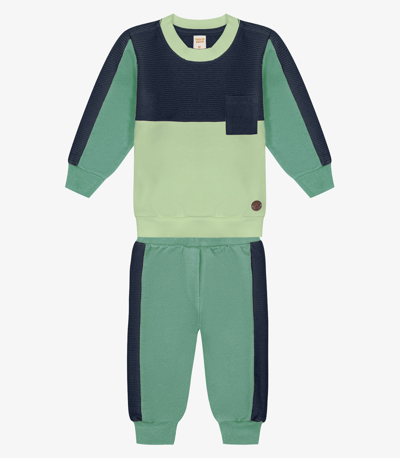 Conjunto Infantil Blusão Com Calça Trick Nick Azul M