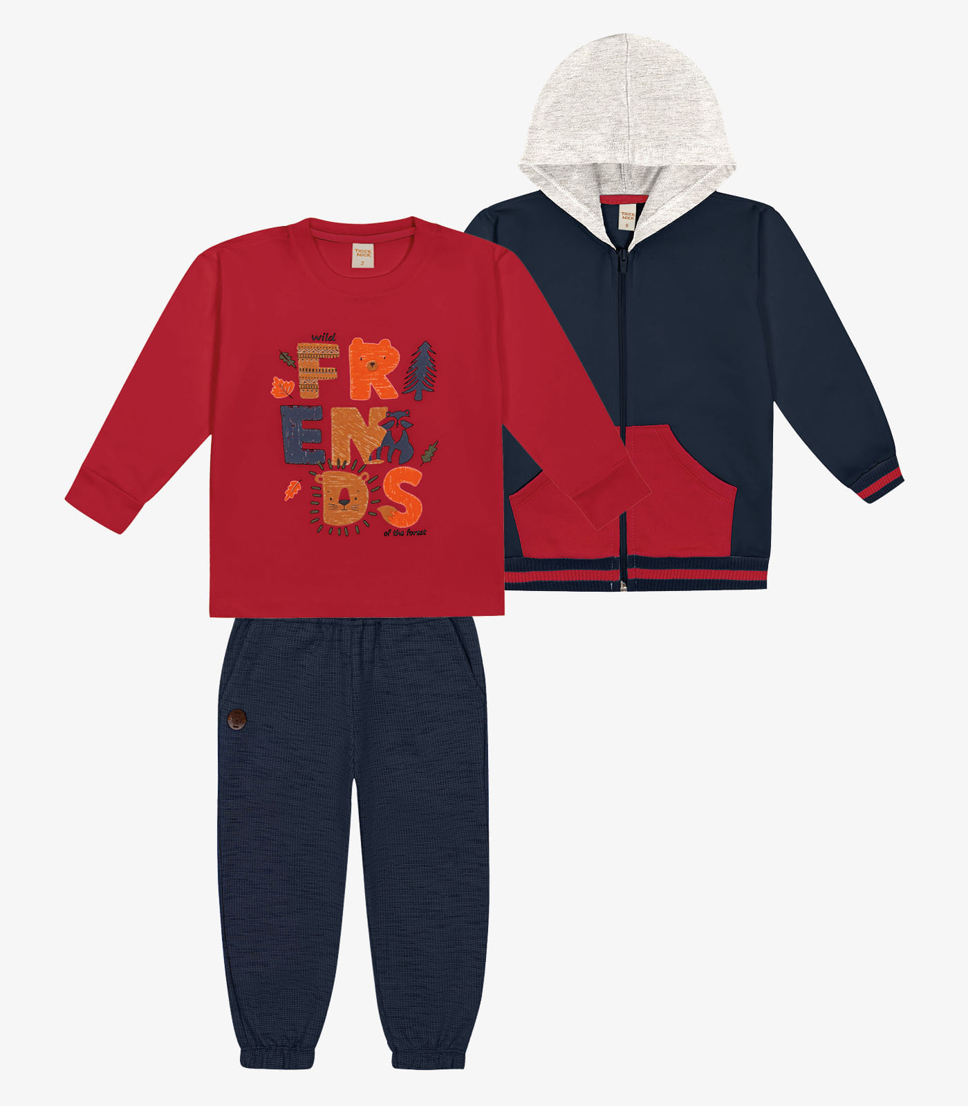 Trijunto Infantil Masculino Trick Nick Azul 1