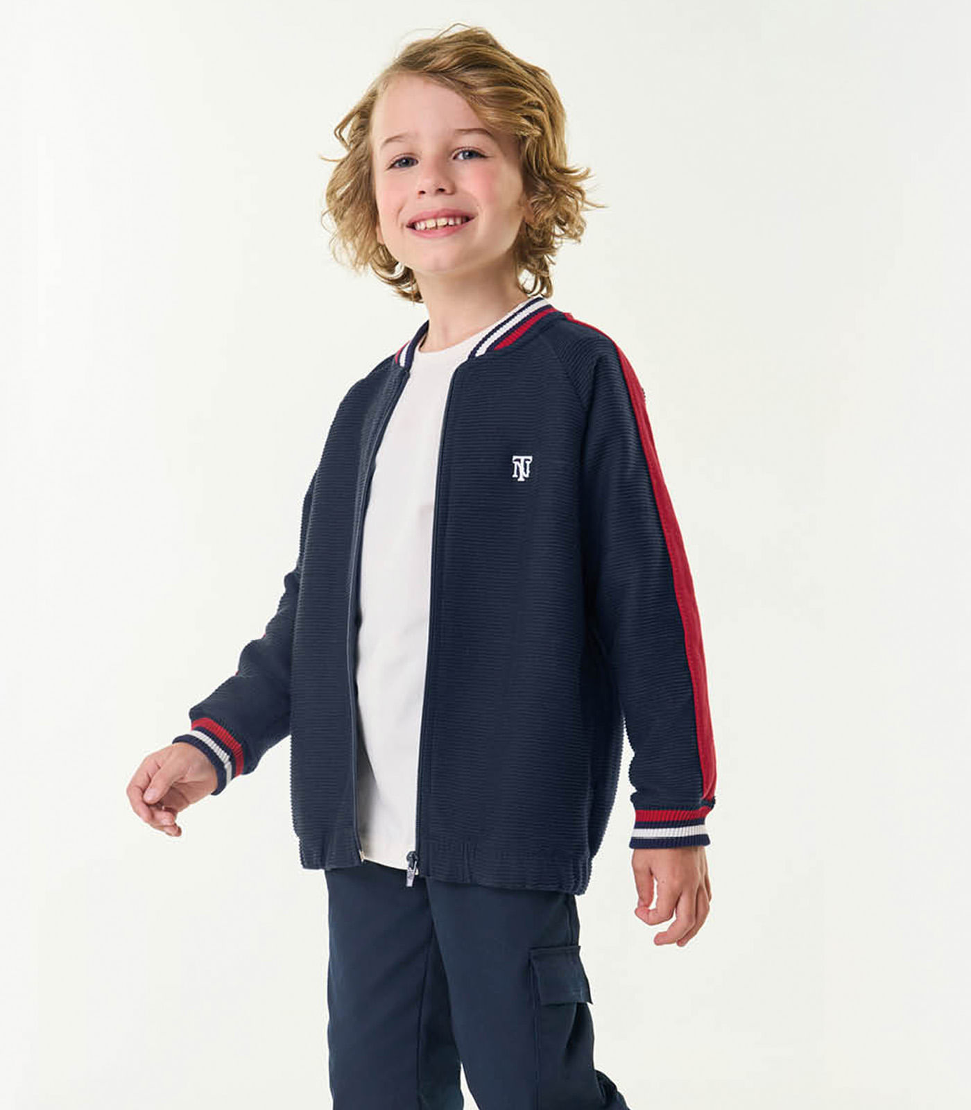 Jaqueta Bomber Infantil Masculina Trick Nick Azul 6