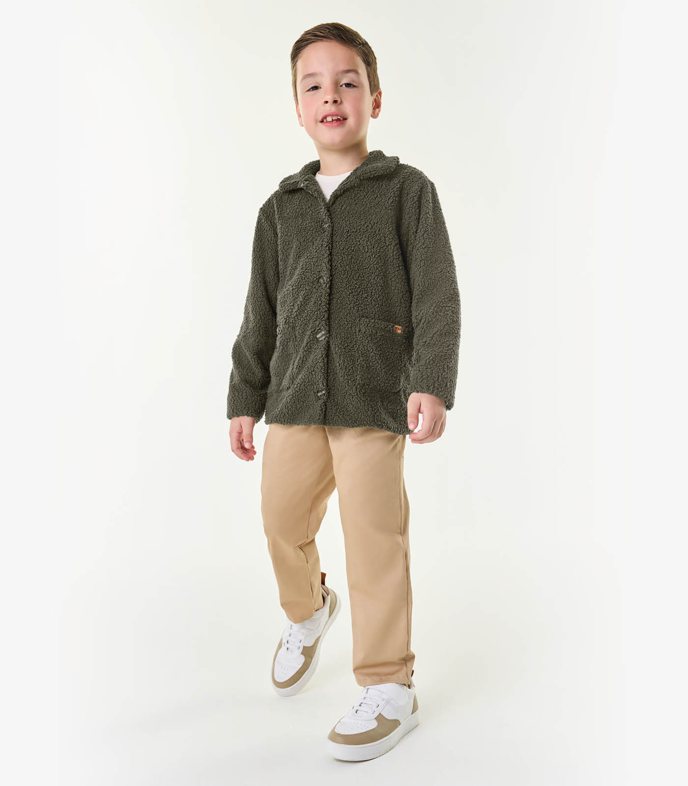 Calça Infantil Masculina Em Sarja Twill Trick Nick Marrom 12