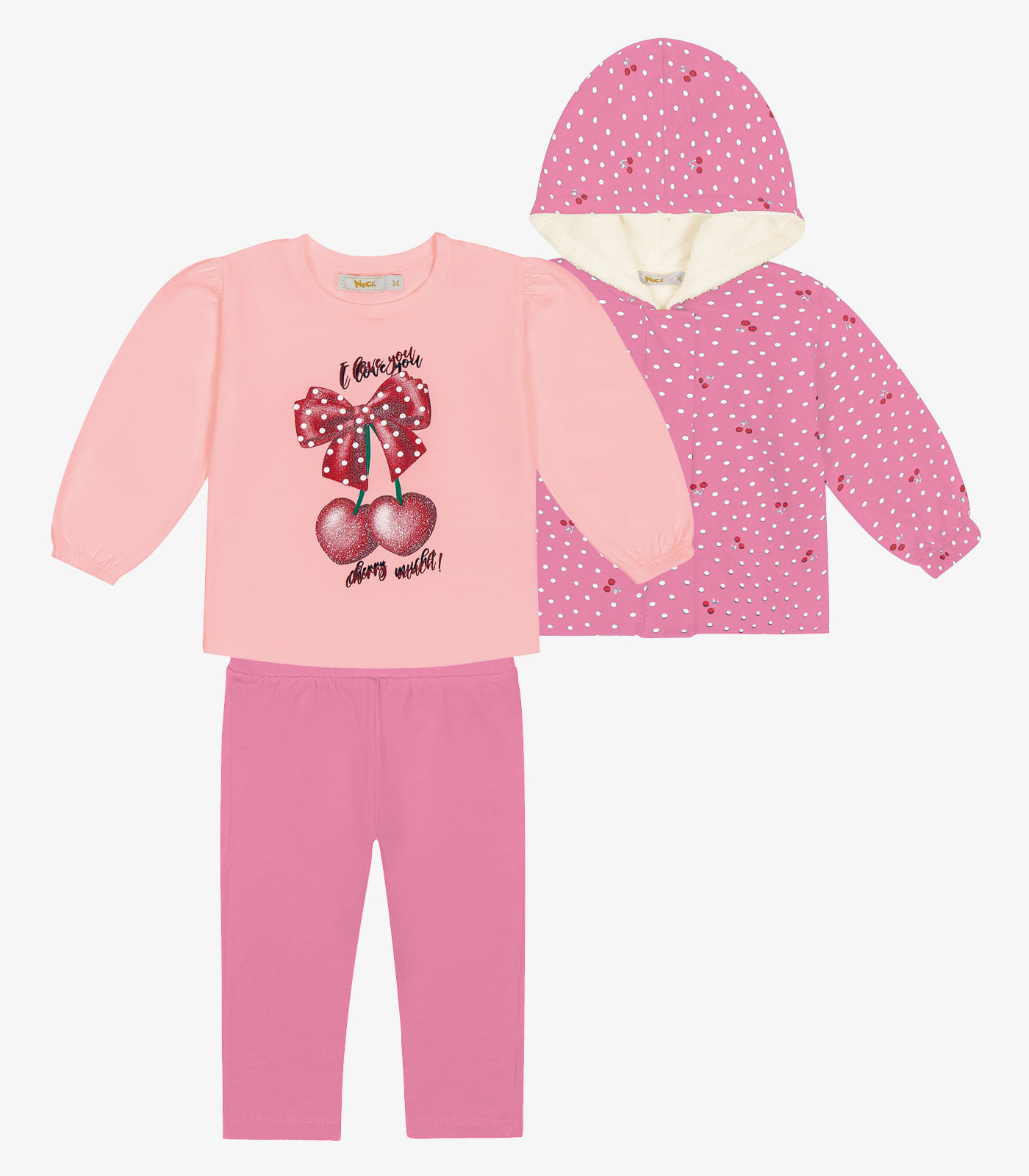 Trijunto Infantil Feminino Trick Nick Rosa M