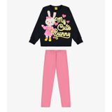 Conjunto Infantil Blusão Com Legging Rovi Kids Preto 10