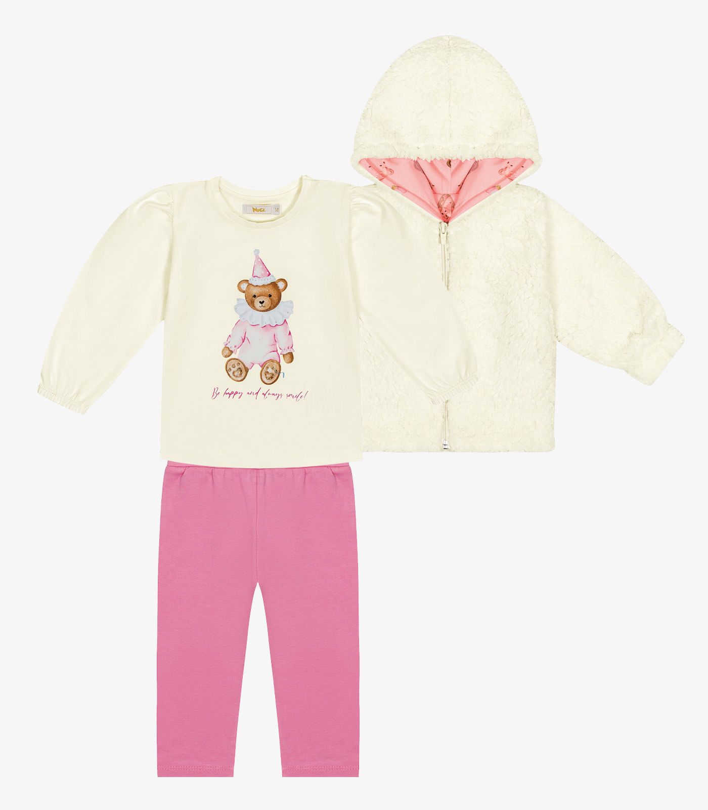 Trijunto Infantil Feminino Trick Nick Rosa 3