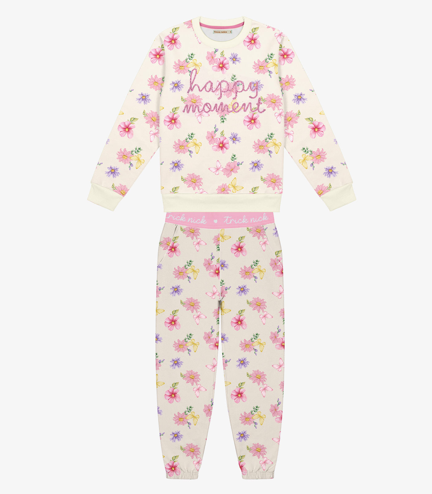 Conjunto Infantil Blusão Com Calça Trick Nick Bege 1