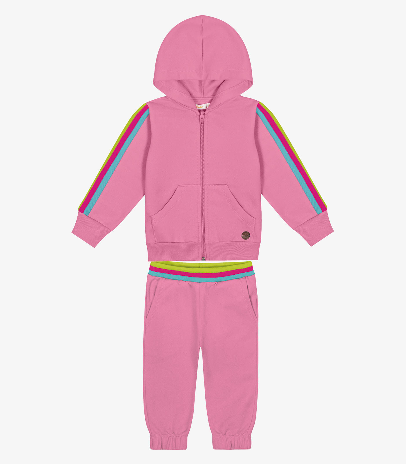 Conjunto Infantil Jaqueta Com Calça Trick Nick Rosa P