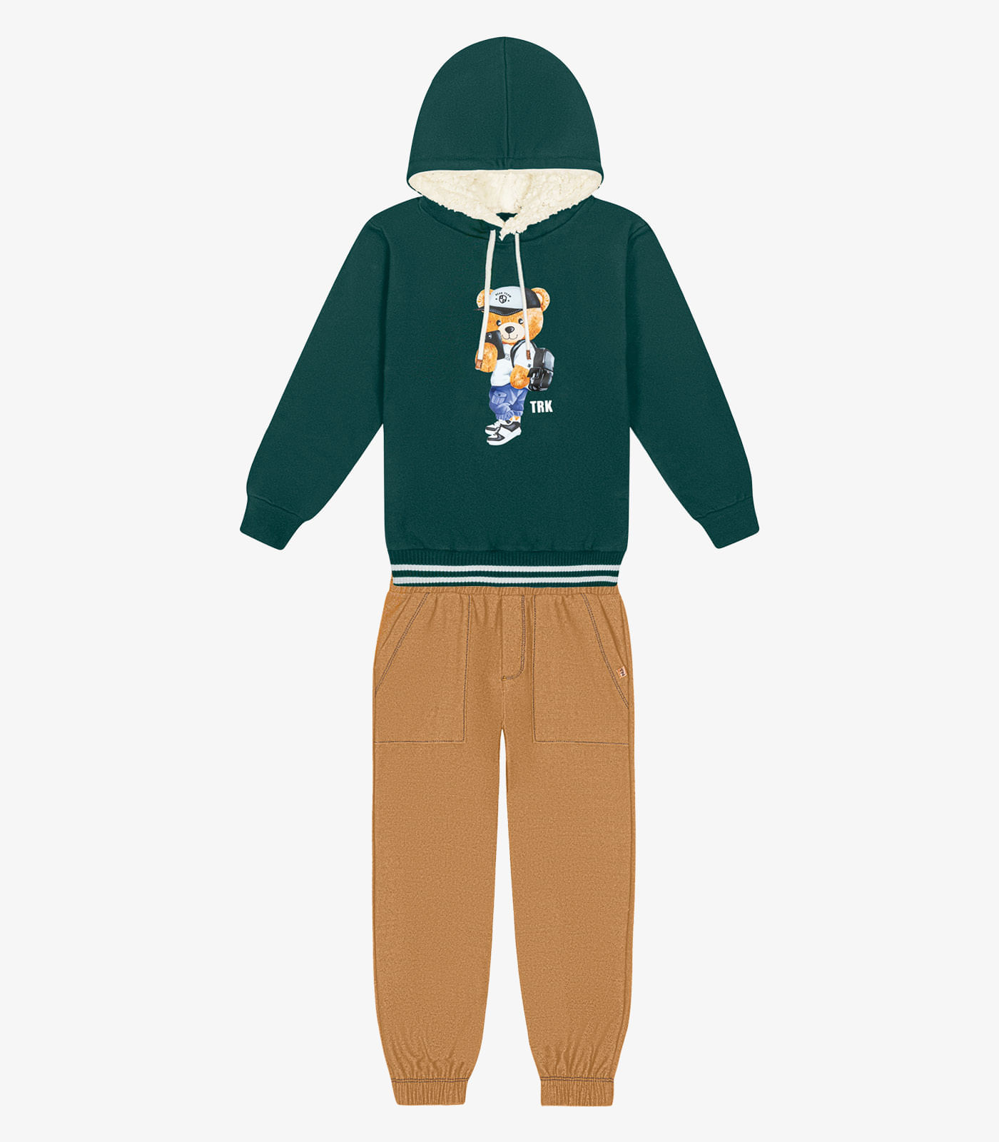 Conjunto Infantil Blusão Com Calça Trick Nick Verde 8