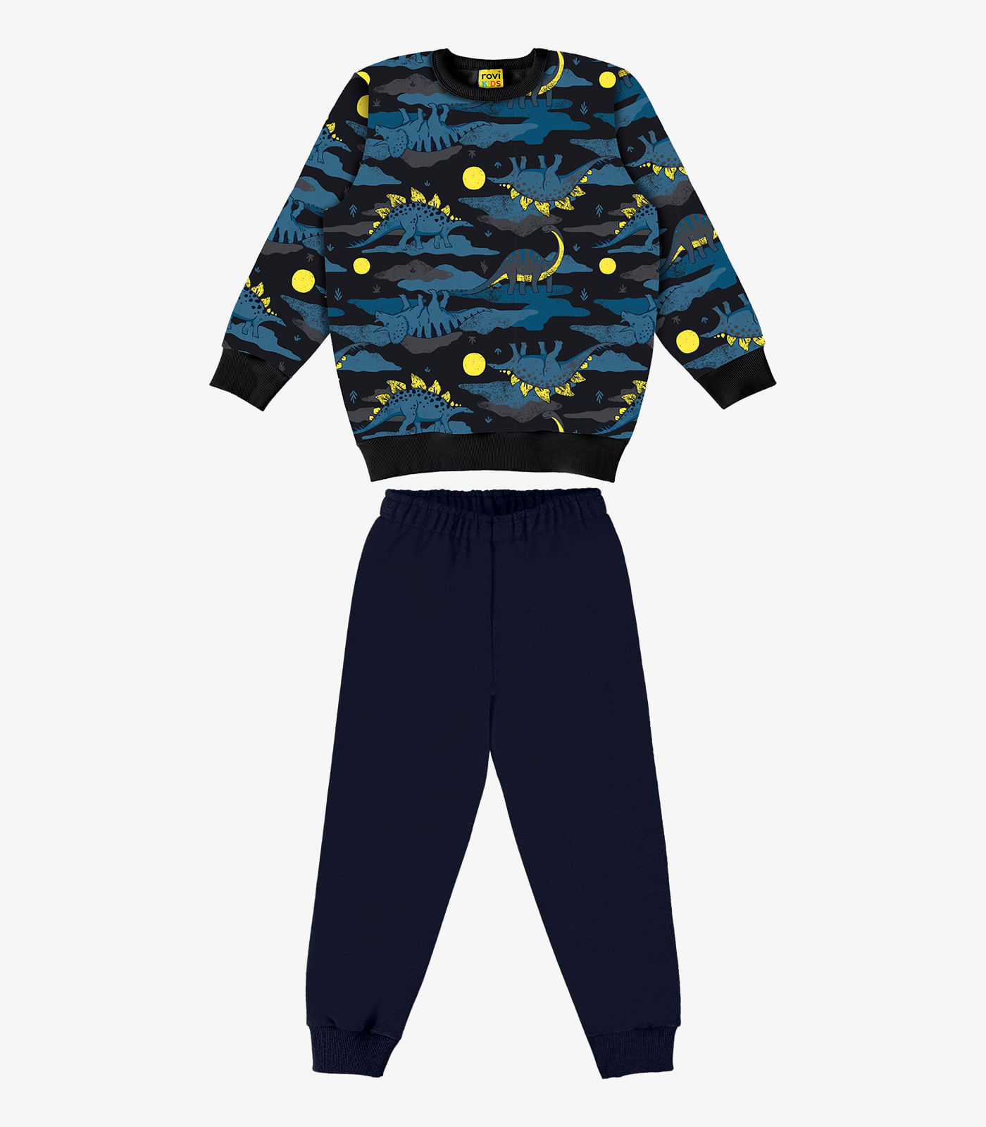 Conjunto Infantil Blusão Com Calça Rovi Kids Preto 2