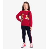 Conjunto Infantil Feminino Fashion Girl Rovi Kids Vermelho 6