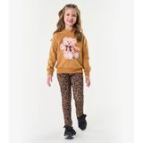 Conjunto Infantil Blusão E Legging Trick Nick Marrom 10