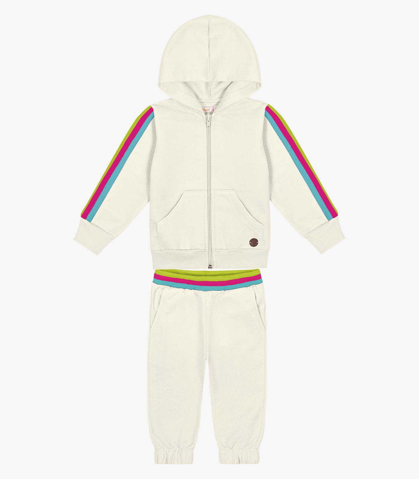 Conjunto Infantil Jaqueta Com Calça Trick Nick Bege M