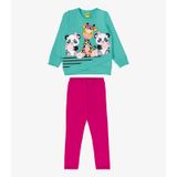 Conjunto Infantil Blusão Com Legging Rovi Kids Verde 10
