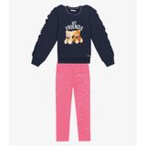 Conjunto Infantil Blusão Com Legging Trick Nick Azul 4