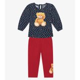 Conjunto Infantil Feminino Ursinho Trick Nick Azul G